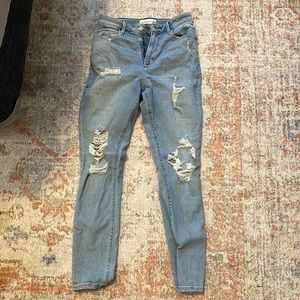 Abercrombie & Fitch high rise super skinny ankle jeans